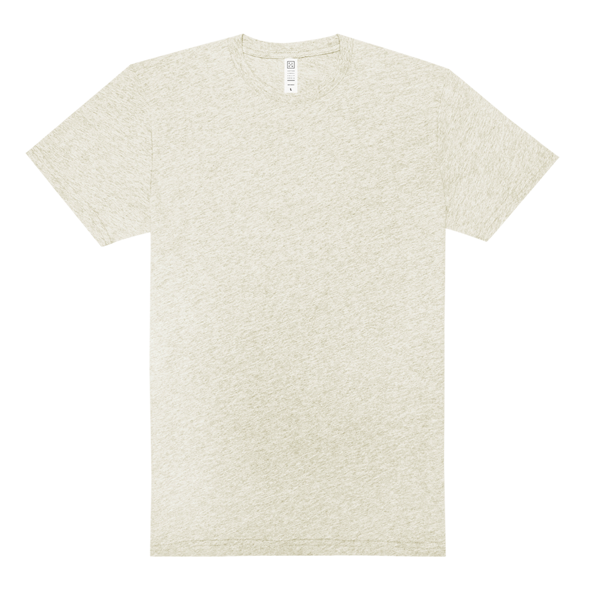 Crew Neck T-shirt | White Heather | CL-1002-CottonLinks+CA
